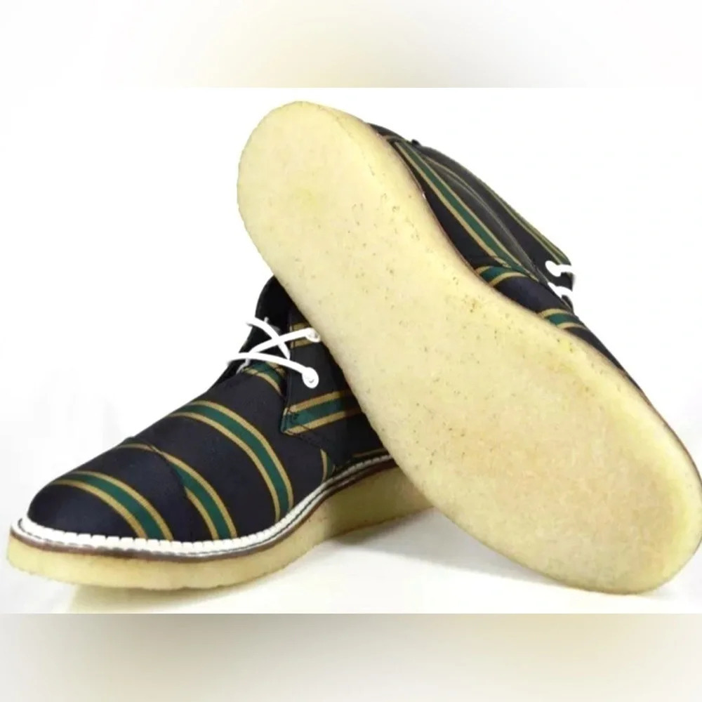 Brand New Without Box Men’s Toms+ Navy Green Stripe Botas Boots Size 9 - Picture 7 of 7
